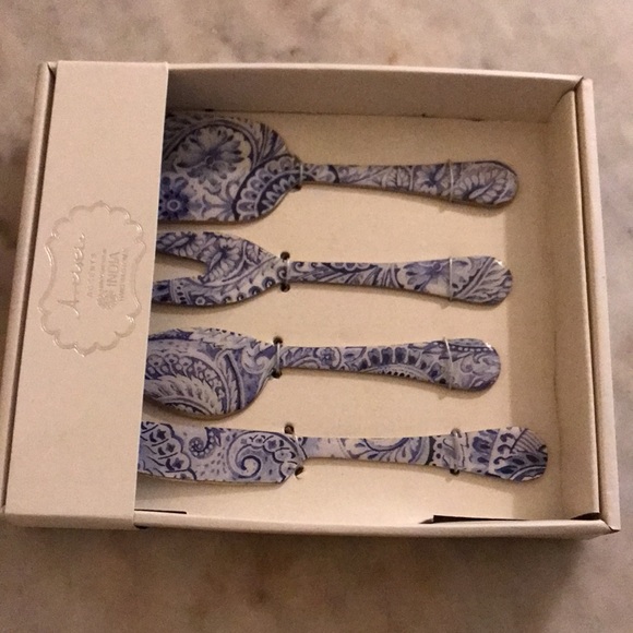 NEW-Artistic Accents-Hand painted Metal Cheese 🧀 Knife Set - Picture 4 of 8